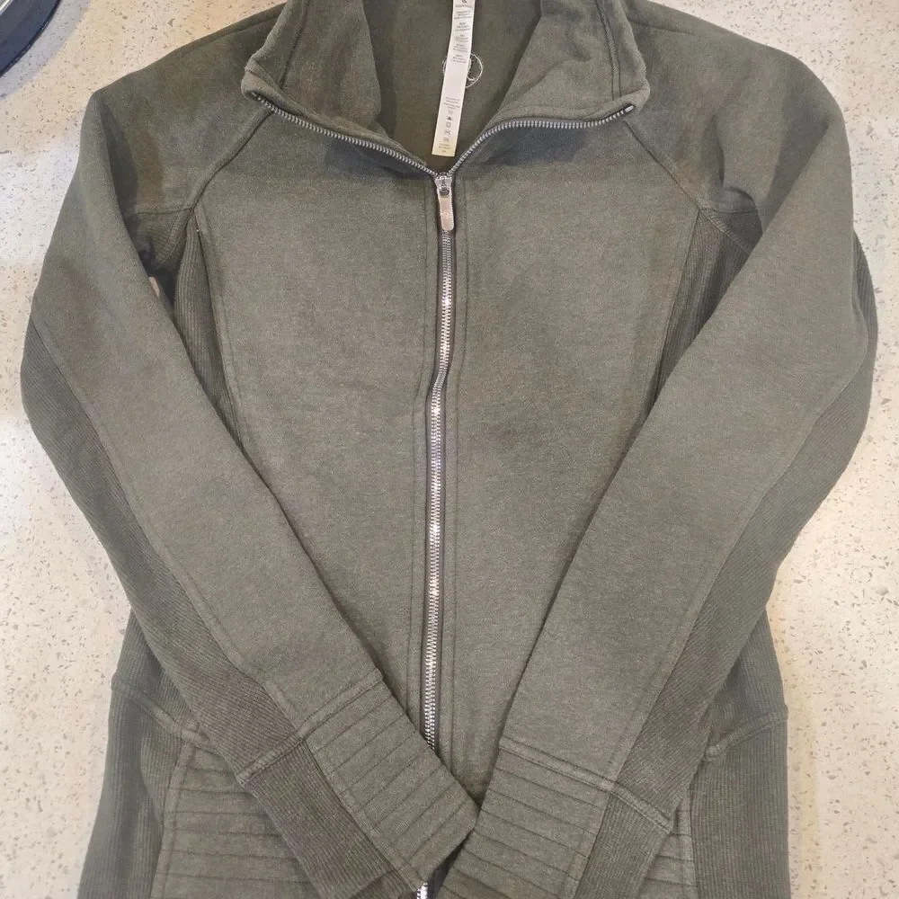 Lululemon Athletica Green Full Zip Scuba Jacket